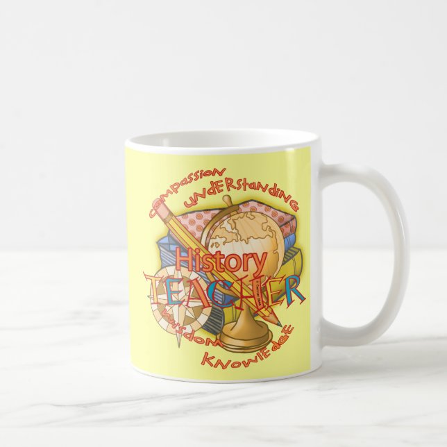 Taza De Café Lema del profesor de historia (Derecha)