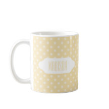 Lemon chiffon amarillo polka puntos personalizado