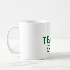 Taza De Café Lemon green white stripes teacher professor name c