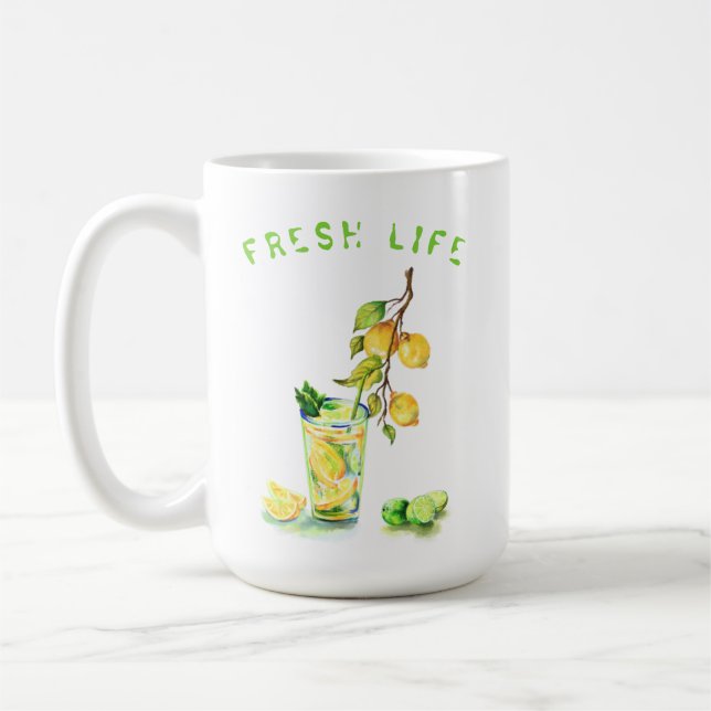 Taza De Café Lemon Juice Drink Lemons Mug (Izquierda)