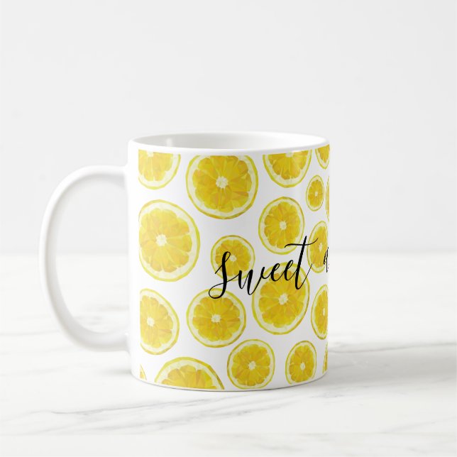 Taza De Café Lemon Slice cita graciosa moderna mugre personal (Izquierda)