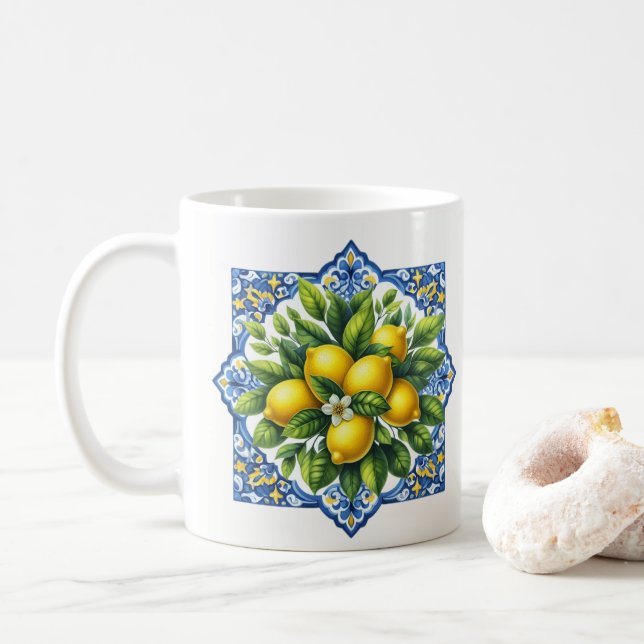 Taza De Café Lemon Tile (Con donut)