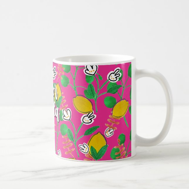 Taza De Café lemon watercolor (Derecha)