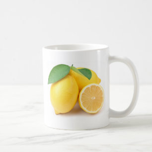 Taza De Café Lemones Amarillos Brillantes y Frescos