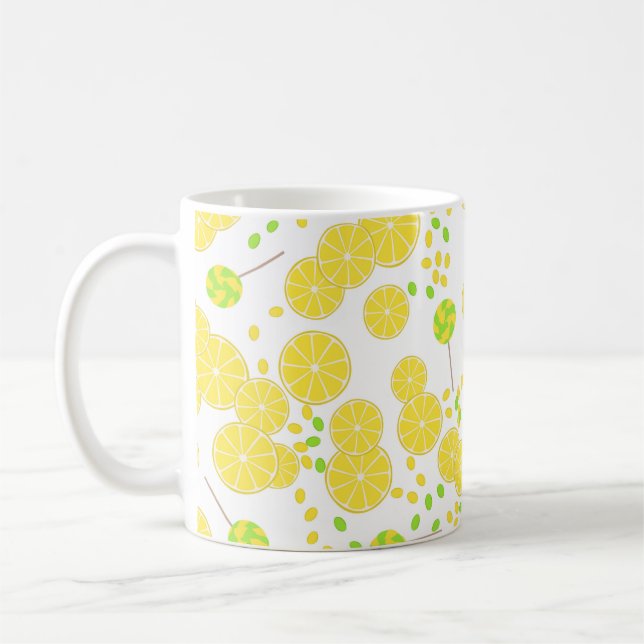 Taza De Café Lemones brillantes sin foco dulces lollipops (Izquierda)