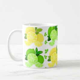 Taza De Café Lemones lima| lonas de limón cítricos soleados