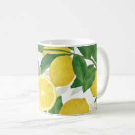 Taza De Café Lemones y hojas verdes café Mug
