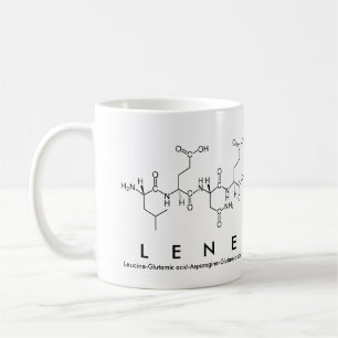 Taza De Café Lene peptide name mug