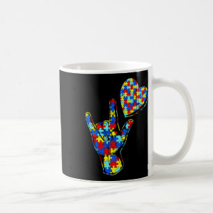 Taza De Café Lenguaje de amor Autismo Conciencia Rompecabezas K