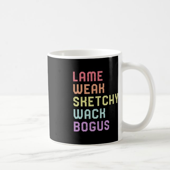 Taza De Café Lenguaje de Rótulo Lame débil jerga ASL Tee Deaf A (Derecha)
