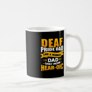 Taza De Café Lenguaje de Rótulo masculino Sensibilización sorda