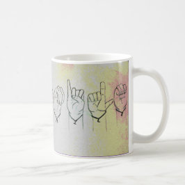 Taza De Café Lenguaje de signos "sonrisa "