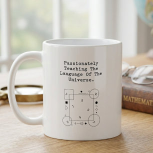 Taza De Café Lenguaje del Universo   Enseñanza Apasionada de Ma