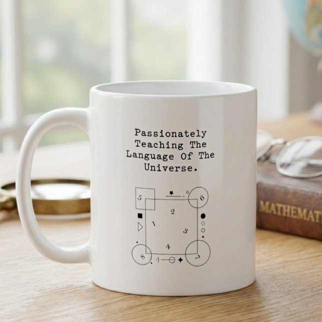 Taza De Café Lenguaje del Universo | Enseñanza Apasionada de Ma (Subido por el creador)