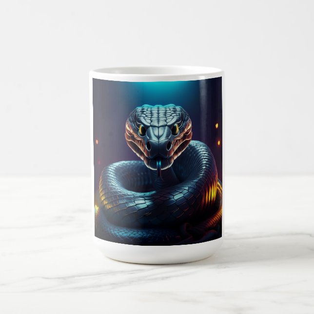 Taza De Café Lengüetazo de serpiente víbora plateada (Centro)