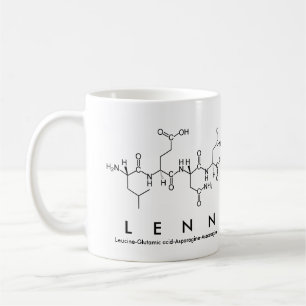 Taza De Café Lenn peptide nombre mug