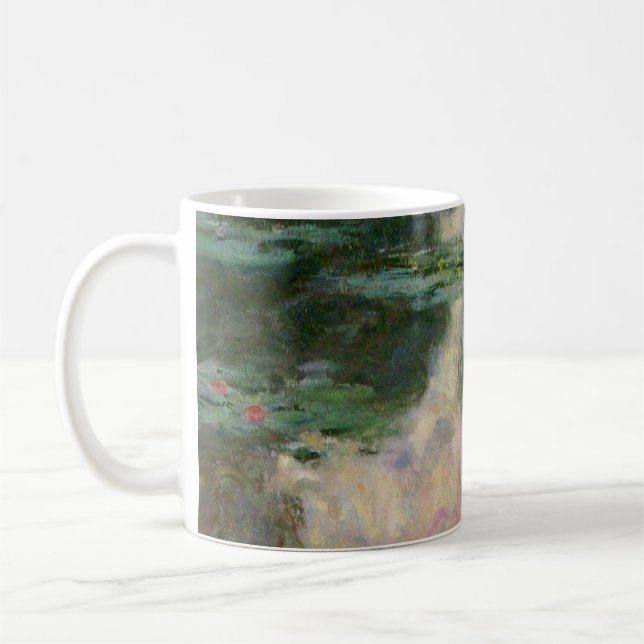 Taza De Café LEÑOS DE AGUA EN EL ESTANQUE VERDE ROSA DE Claude  (Izquierda)