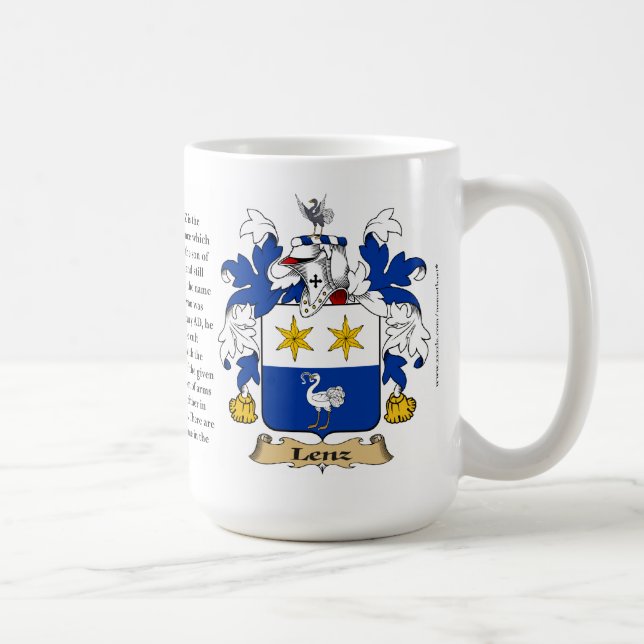 Taza De Café Lenz, el origen, el significado y el escudo (Derecha)