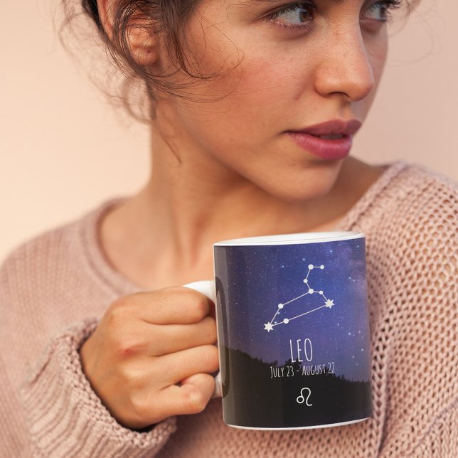 Taza De Café Leo | Constelación zodiaca personalizada (Subido por el creador)
