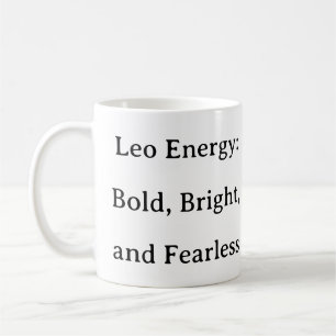 Taza De Café Leo Energy Bold Bright Fearless Zodiac Mug