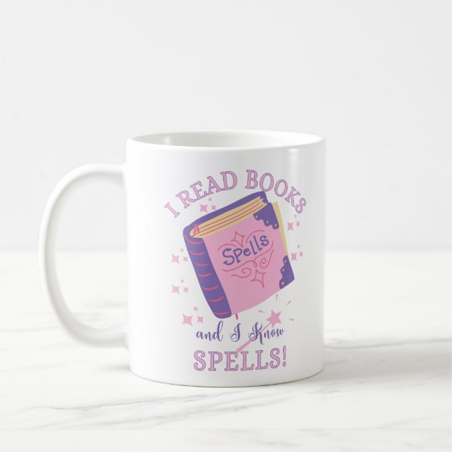 Taza De Café Leo libros y conozco hechizos (Izquierda)