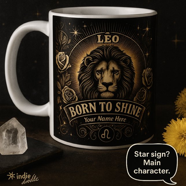 Taza De Café Leo Mug - Negrita regalo de Zodiac para Leos (Subido por el creador)
