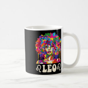 Taza De Café Leo Mujer Negra Afroamericana Arte Cumpleaños