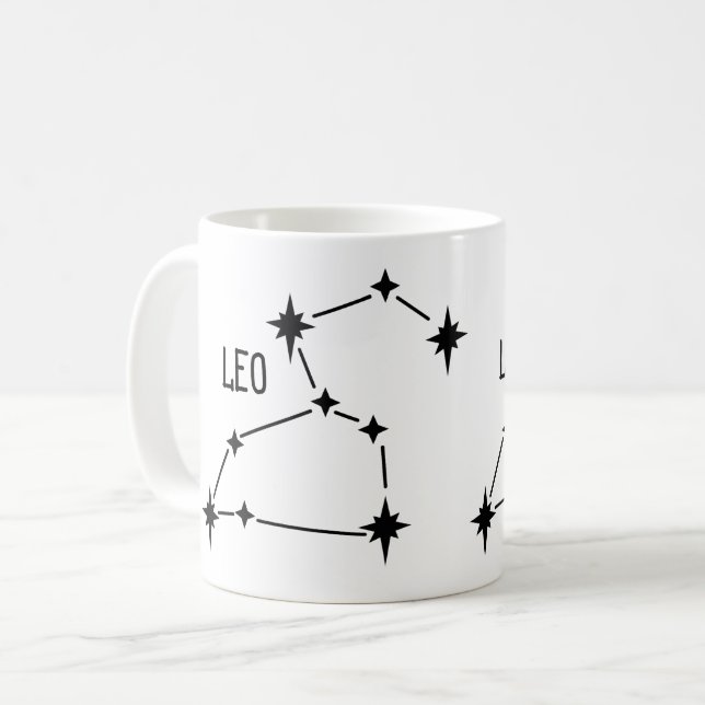 Taza De Café Leo zodiac horoscope mug (Anverso izquierdo)