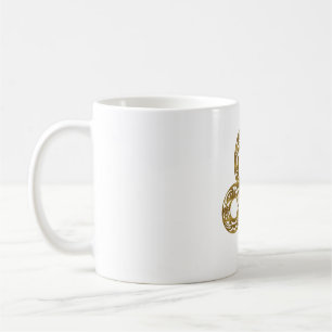 Taza De Café Leo Zodiac - Oro tribal