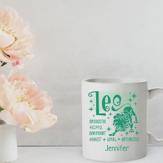 Taza De Café Leo Zodiac Personalized Traits Horoscope