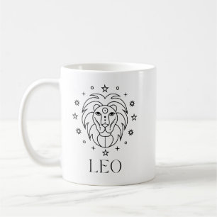 Taza De Café Leo Zodiac Rótulo Astrológico