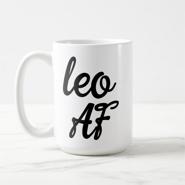 Taza De Café Leo Zodiac Rótulo Mug personalizado, café AF (Izquierda)