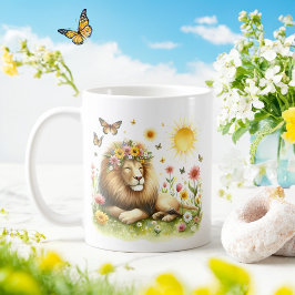 Taza De Café León acuático de primavera - Mug infantil