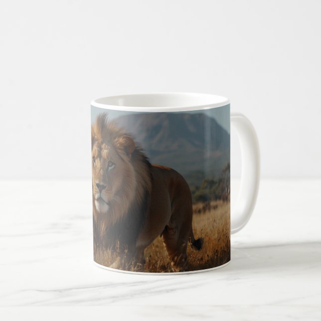 Taza De Café León africano y Kilimanjaro (Anverso derecho)