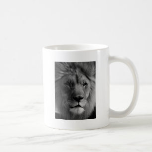 Taza De Café León blanco y negro