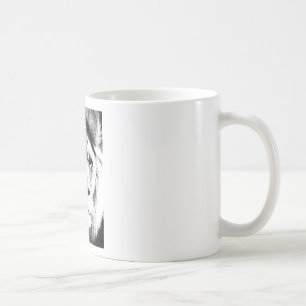 Taza De Café León blanco y negro