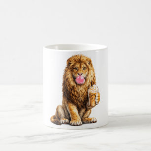 Taza De Café León Café Helado Chicle Animal De Moda