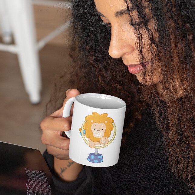 Taza De Café León Circo Saltando A Través De Un Carrote (Subido por el creador)