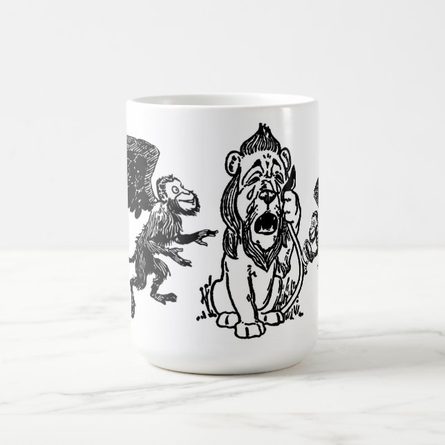 Taza De Café León cobarde, monos que vuelan cons alas mago de (Centro)