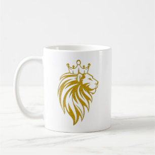 Taza De Café León con corona - Estilo de oro 2