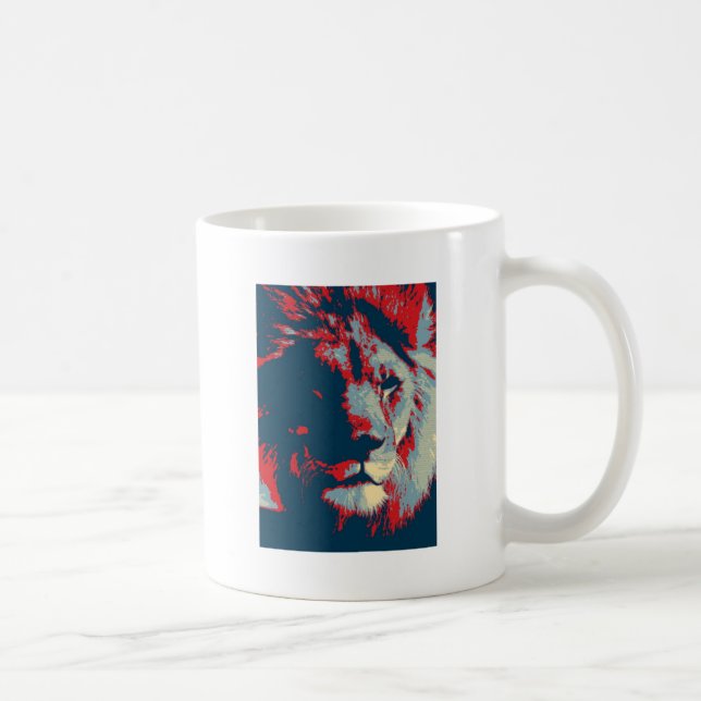 Taza De Café León de arte pop (Derecha)