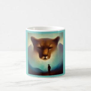 Taza De Café León de la montaña animal espiritual 3