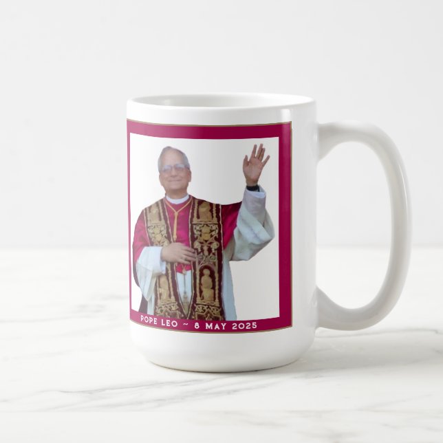Taza De Café León del Papa Católico (Derecha)