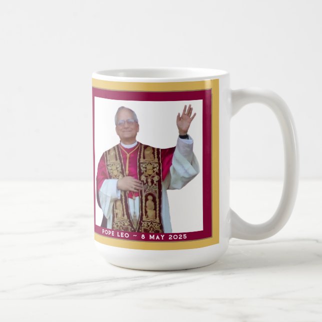 Taza De Café León del Papa Católico (Derecha)
