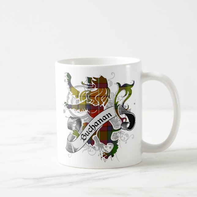 Taza De Café León del tartán de Buchanan (Derecha)