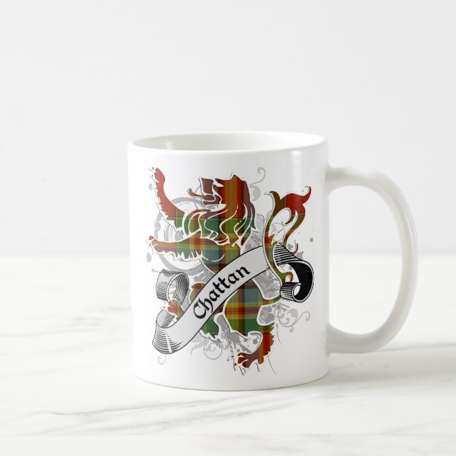 Taza De Café León del tartán de Chattan (Derecha)