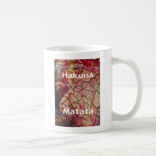 Taza De Café León elegante terrenal: Diseño texturado de Hakuna