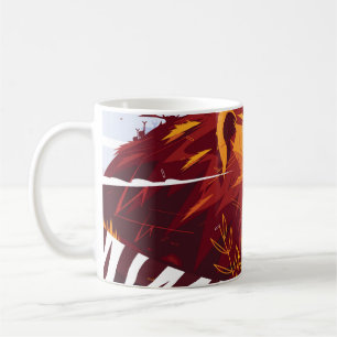 Taza De Café León majestuoso en safari Rey de bestias mentiendo
