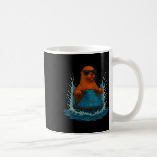 Taza De Café León Marino Genial Con Gafas De Sol Jinete De Moto