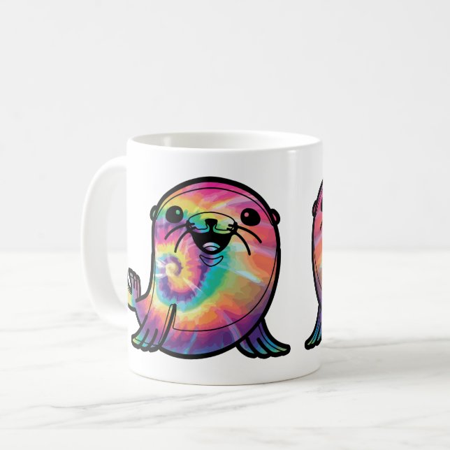 Taza De Café León Marino Tie Dye (Anverso izquierdo)